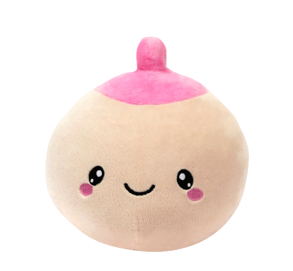 GIF of ivory breast toy plushie
