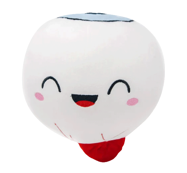 GIF of an eye organ toy plushie