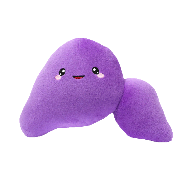 GIF of liver organ toy plushie