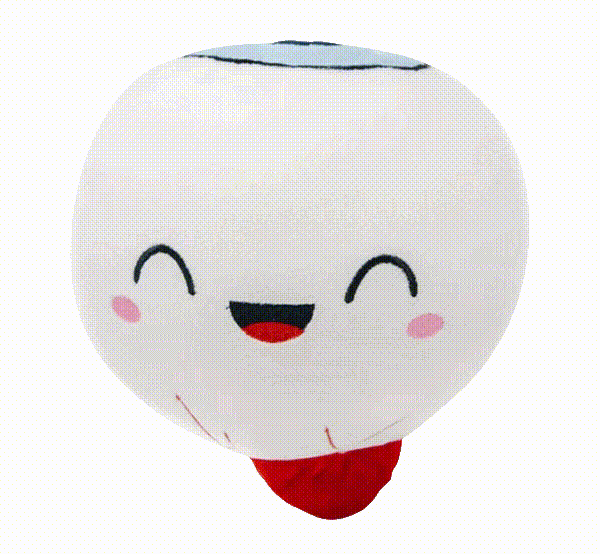 GIFs of heart, brain, and eye plushies.