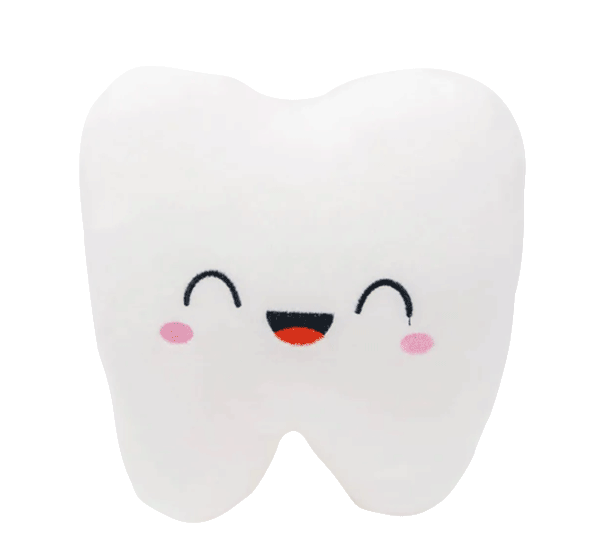 GIF of tooth organ toy plushie