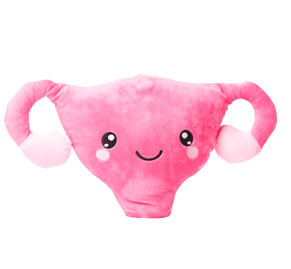 GIF of uterus organ toy plushie