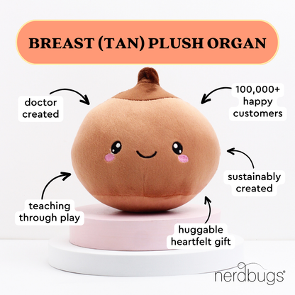 nerdbugs breast tan plush organ with labels doctor created teaching through play sustainably created huggable heartfelt gift 100000 plus happy customers