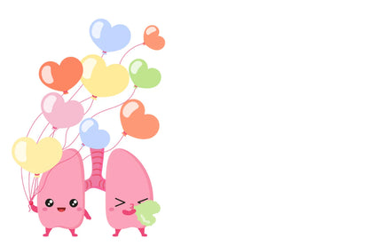 Lungs Balloons Card